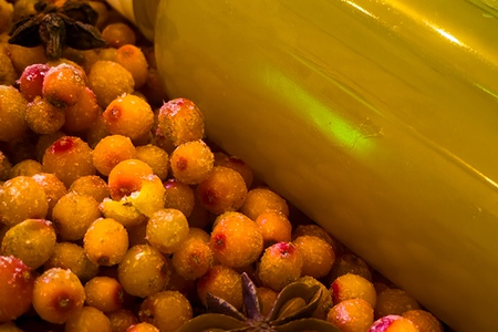 Облепиховый напиток с сиропом топинамбура без сахара