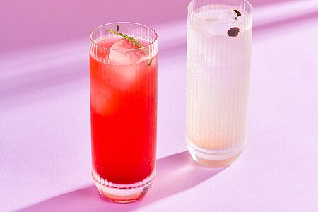 Домашний лимонад Малина-базилик