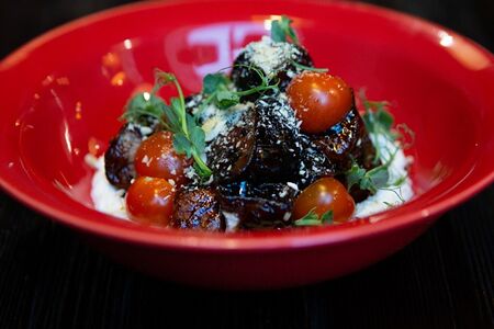 Хрустящие баклажаны с рикоттой