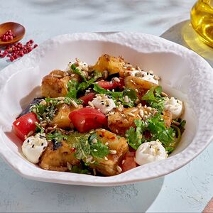 Салат с хрустящими баклажанами