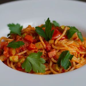 Тальятелле с креветками