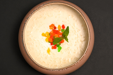 Каша рисовая с цукатами и молоко Альтернатива