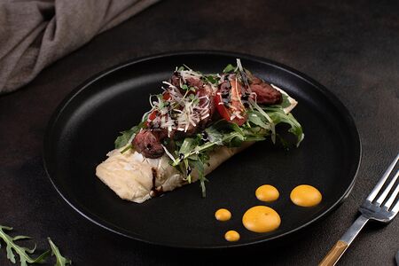 Брускетта с сочным ростбифом