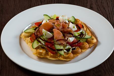 Вафля сёмга и сыр