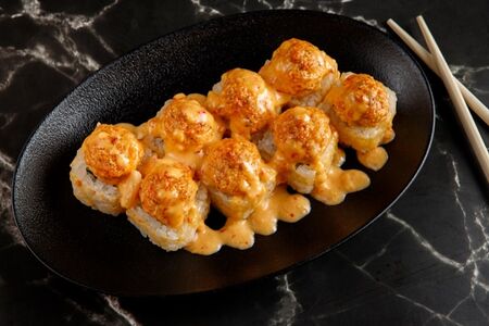 Ролл запеченная курица 