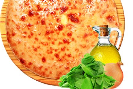 Постный пирог со шпинатом и жареным луком