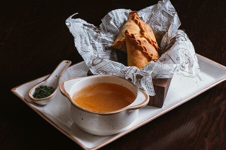 Бульон с треугольниками