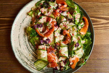 С атлантическим лососем и водорослями чука