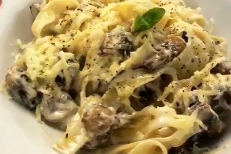 Феттуччине с шампиньонами