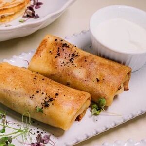 Блинчики с курицей и грибами