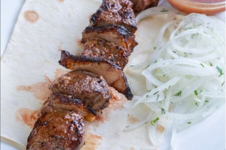 Шашлык из говяжьей печени