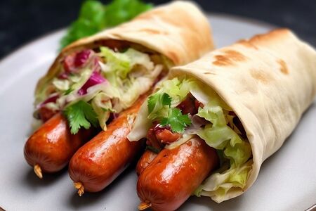 Хот-дог двойной в лаваше