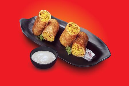 Блины с Нео курицей и сметаной веган