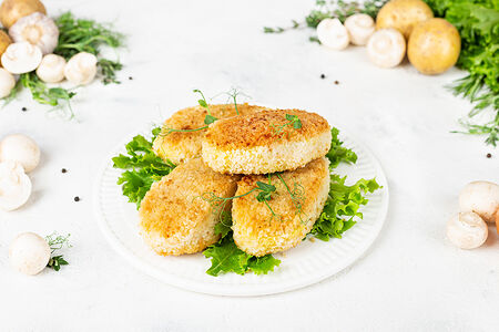 Зразы картофельные с грибами запеченные