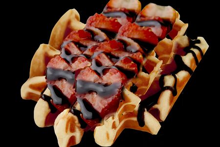 Бельгийская вафля Клубника-шоколад