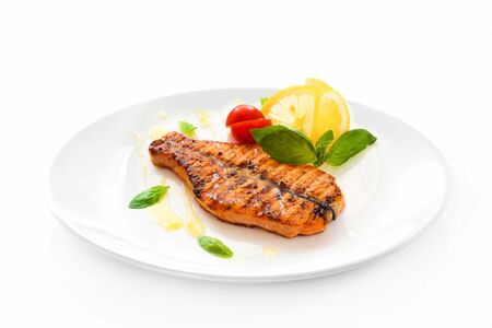 Семга на гриле