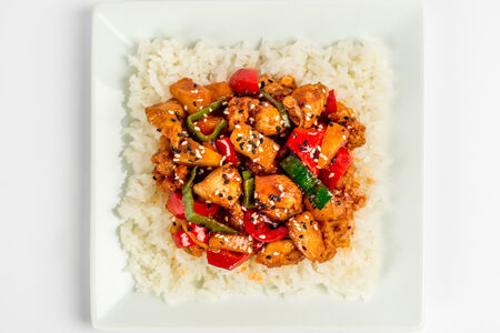 Рис с ананасом и цыпленком