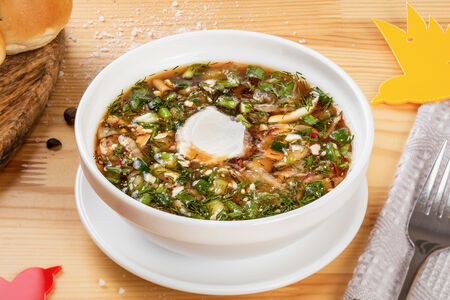 Окрошка с колбасой