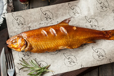 Сибас копченый на углях