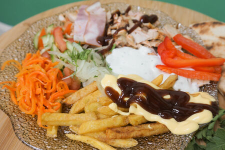 Шаверма Барбекю на тарелке