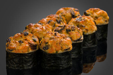 Запеченный сурими с мидиями