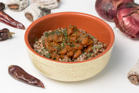 Греча с лобио по-грузински