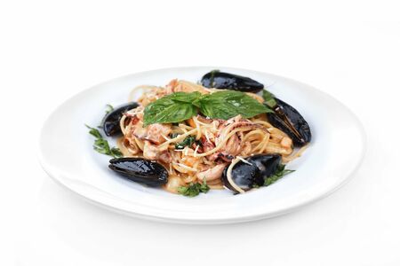 Спагетти с морепродуктами