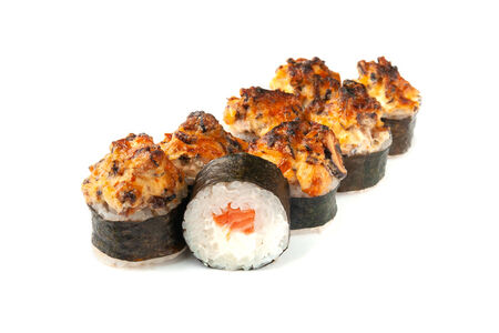 Запеченный ролл Яки шиитаке маки