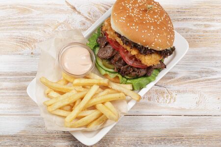 Комбо Бургер с рубленым мясом