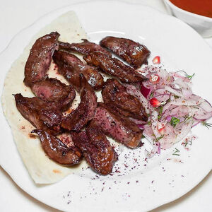 Шашлык из внутренностей баранины