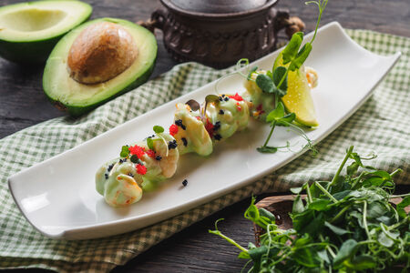 Креветки в соусе васаби