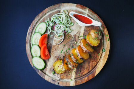 Картофель с курдюком