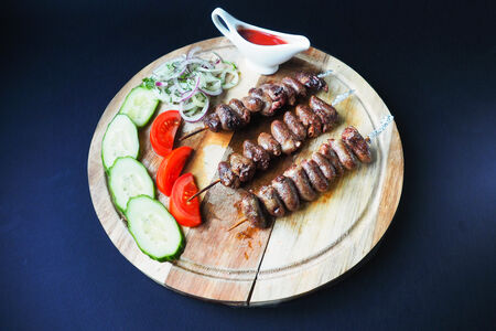 Шашлык из куриных сердец