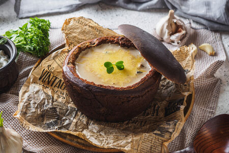 Суп Жюльен с грибами