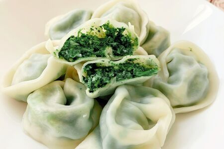 Пельмени со шпинатом и брынзой (шоковая заморозка)