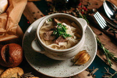 Домашний суп-лапша с бараниной