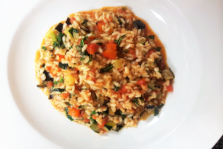 Ризотто с печеными овощами