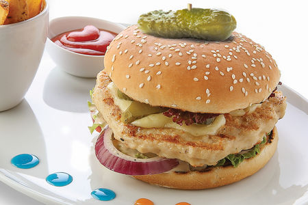 Королевский микс бургер с куриным филе