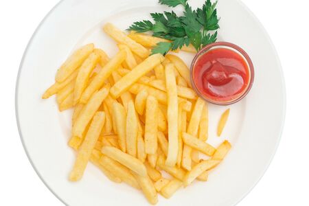 Картофель фри с томатно-чесночным соусом