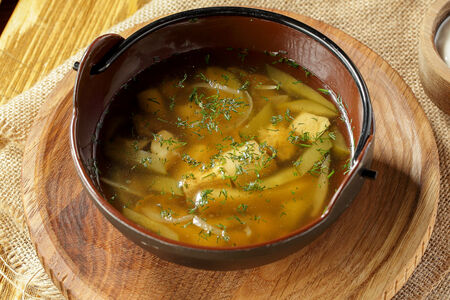 Суп Рассольник с белыми грибами