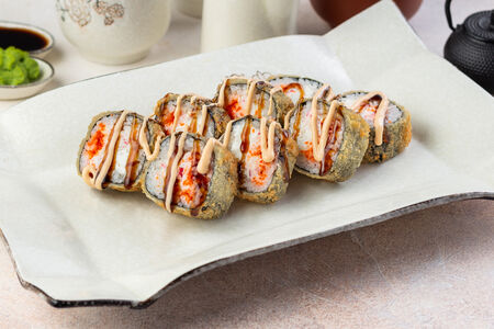 Жареный ролл Острый краб