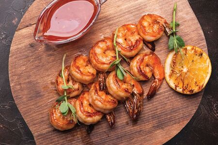 Креветки тигровые в сладком соусе