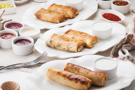 Блинчик с сочным мясом и яйцом