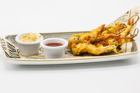 Тигровые креветки в темпуре