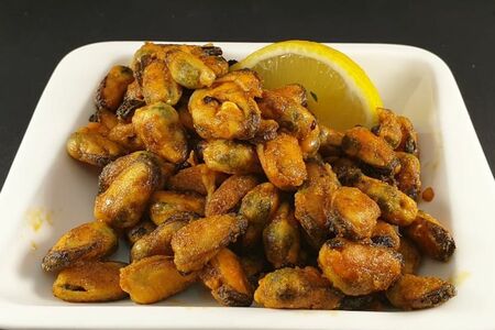 Жареные пряные мидии