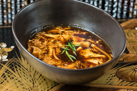 Суп Кисло-острый с курицей и креветками