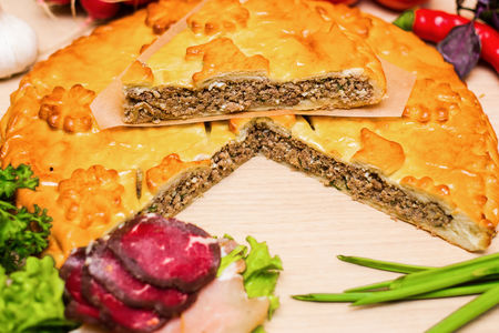 Кулебяка с мясом