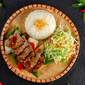 Рис с говядиной в перечном соусе