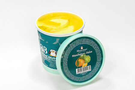 Мороженое Мандарин-Лайм в ведёрке