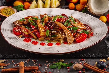 Харусаме с курицей